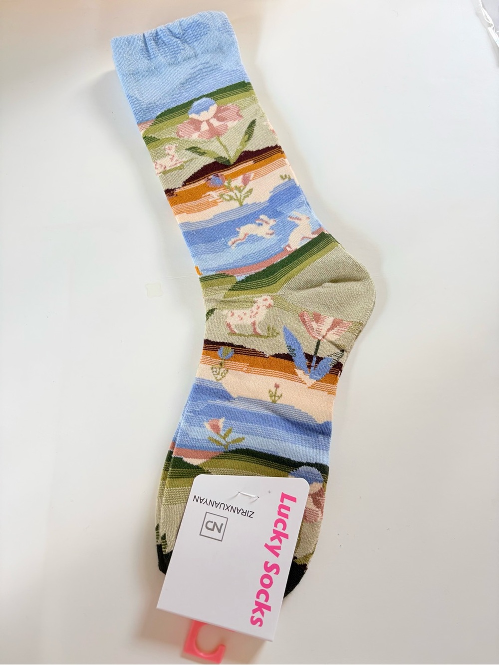 Multicoloured socks with a nature theme #nature #socks #outdoors# gifting